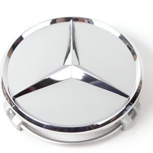 Mercedes Centre Wheel Hub Cap 75mm - Single Chrome - Silver