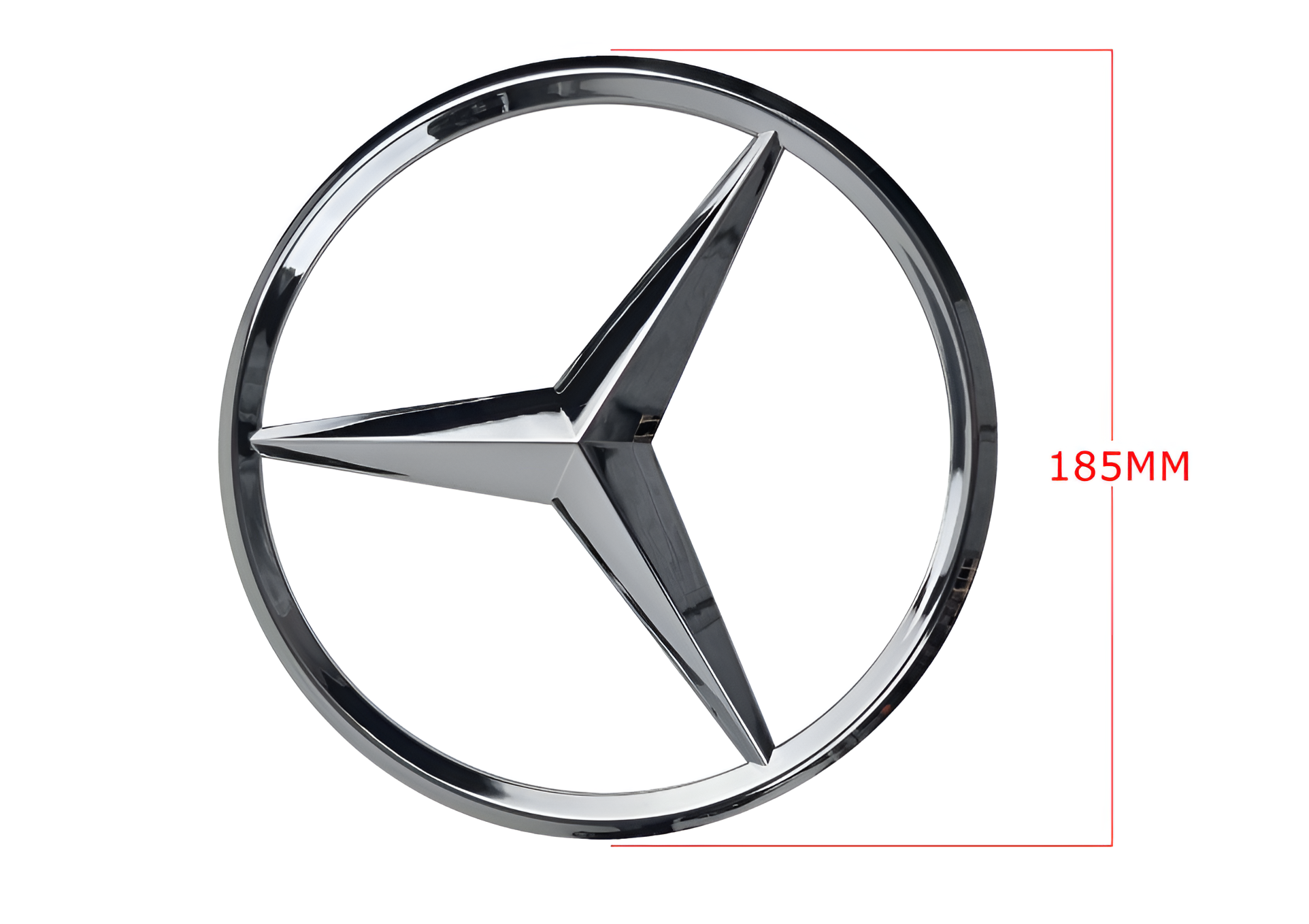 Chrome Grill Badge Compatible With Mercedes-Benz C-Class W204 - Image 2