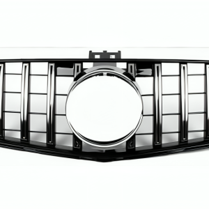 GTR Style Silver Front Grille with Emblem for Mercedes-Benz W204 C-Class (2008–2014) – Fits C250, C300, C350 – Sporty Upgrade, No Camera, Not for C63
